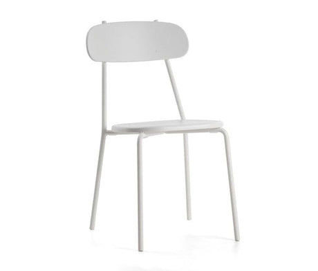 Hunn Cadiz Chaise repas empilable Blanc 