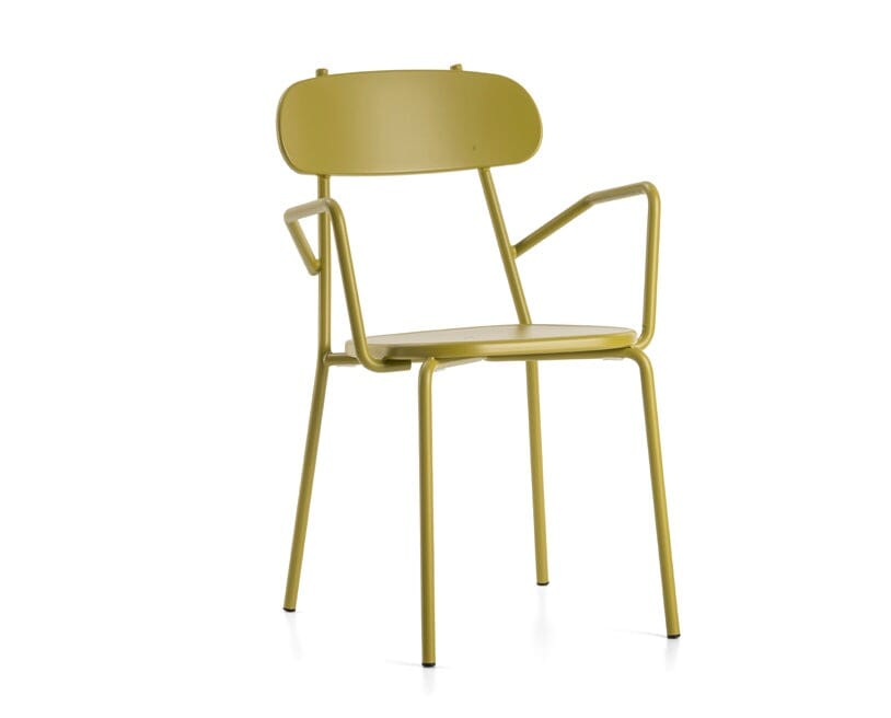 Hunn Cadiz Fauteuil repas empilable Jaune Moutarde 