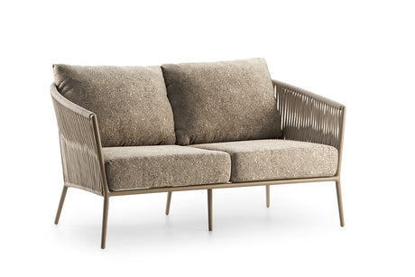 Hunn Kapstadt Canapé 2 places avec Cordes, Coussins inclus Taupe Havanna Noir 