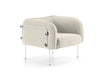 Hunn Lipari Fauteuil Club Lounge Acier Blanc - Polypropylène Star Sable 