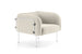Hunn Lipari Fauteuil Club Lounge Acier Blanc - Polypropylène Star Sable 