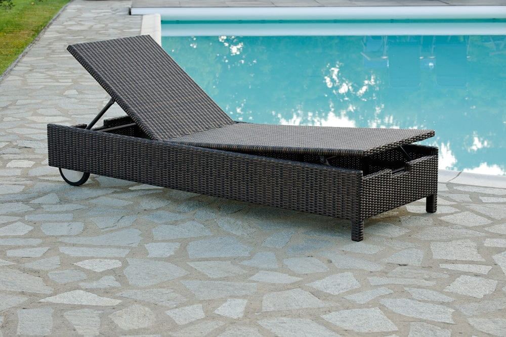 Hunn Maxime II Chaise Longue Résine Tressée 