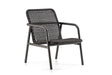 Hunn Palma Fauteuil Lounge Anthracite avec Cordes 