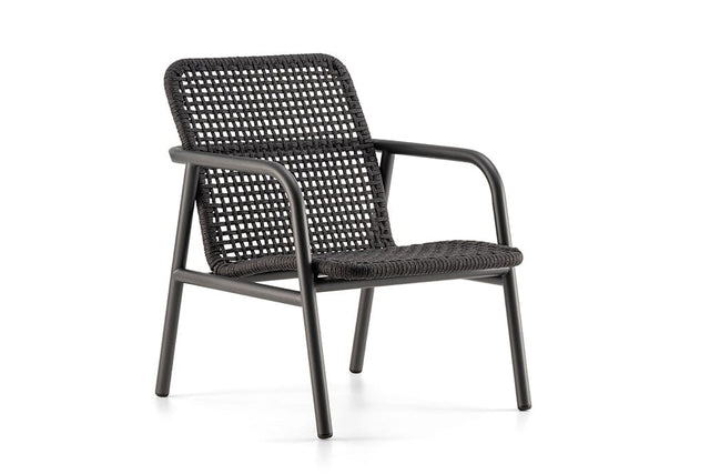 Hunn Palma Fauteuil Lounge Anthracite avec Cordes 