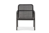 Hunn Palma Fauteuil Lounge Anthracite avec Cordes 