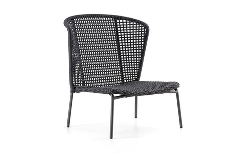 Hunn Ravenna Fauteuil bas, coussins en sus Anthracite 