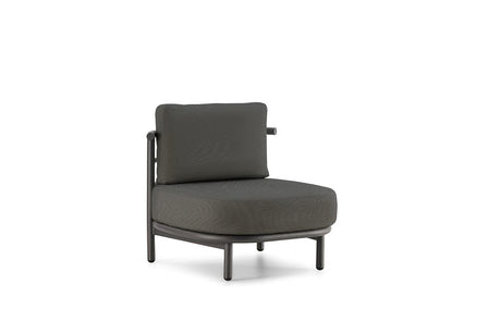 Hunn Taormina Fauteuil Lounge Anthracite - Grid Gris Foncé 