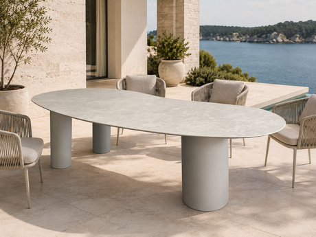 Elefanto Table Plateau céramique forme organique 260x104cm