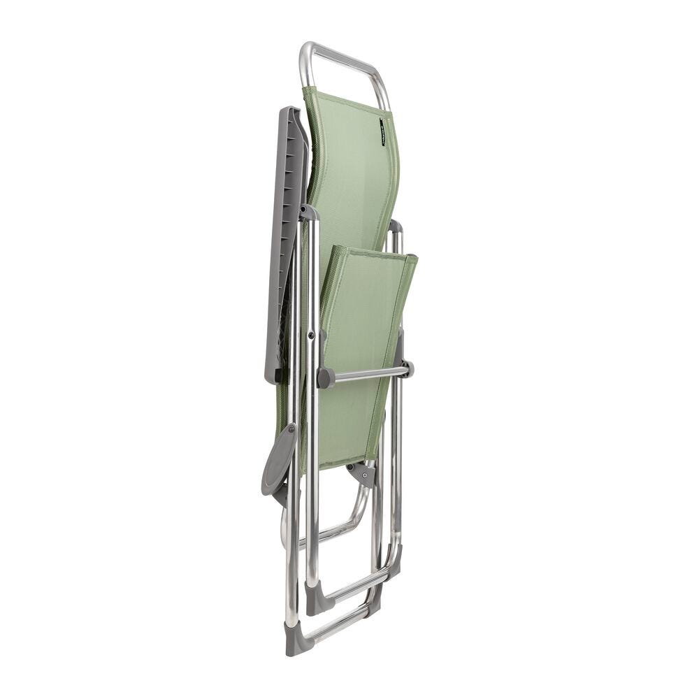 Lafuma Alu Cham Fauteuil pliant multipositions aluminium Batyline Iso Moss