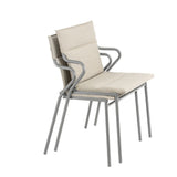 Lafuma Ancône Fauteuil repas matelassé Hedona Latte