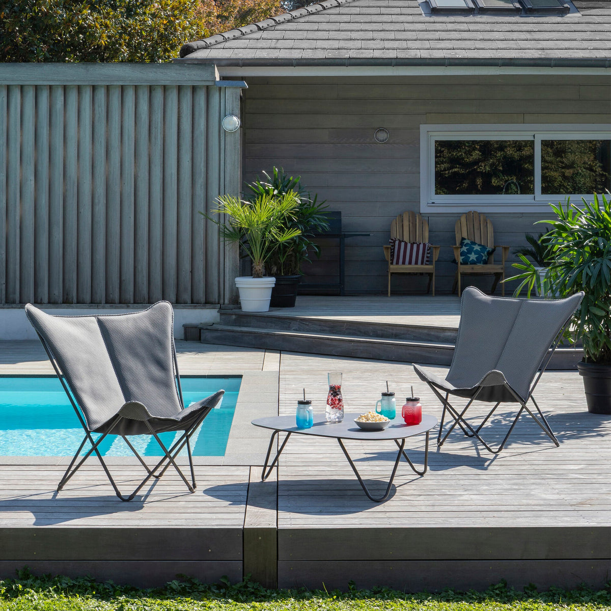 Lafuma Cocoon Table basse plateau HPL ambiance