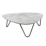Lafuma Cocoon Table basse plateau HPL Ciment / châssis Noir