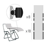 Lafuma Kit Toile de rechange clip pour Relax Rsx - Rsxa - Rsxa Clip - Futura - Largeur 48cm 