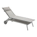 Lafuma Miami II Haut Lit bain de soleil haut Batyline Duo Galet