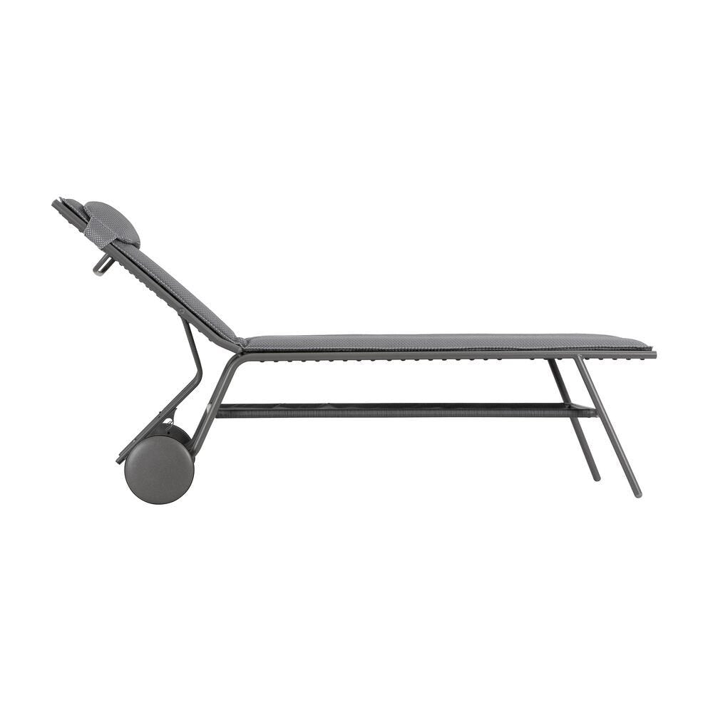 Lafuma Miami II Haut Lit bain de soleil haut matelassé BeComfort Silver