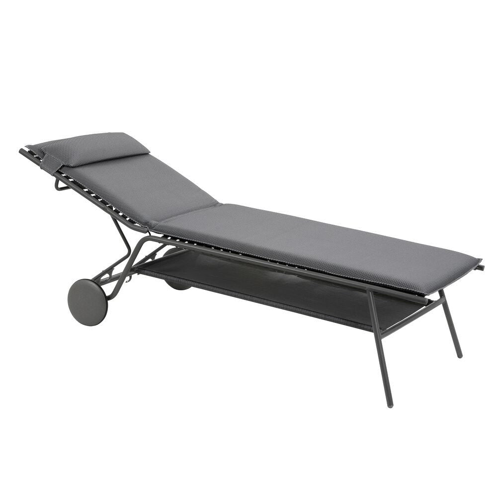 Lafuma Miami II Haut Lit bain de soleil haut matelassé BeComfort Silver