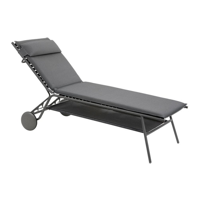 Lafuma Miami II Haut Lit bain de soleil haut matelassé BeComfort Silver