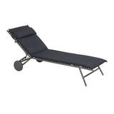 Lafuma Miami II Lit bain de soleil matelassé BeComfort Dark Grey