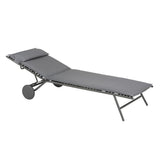 Lafuma Miami II Lit bain de soleil matelassé BeComfort Silver