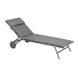 Lafuma Miami II Lit bain de soleil matelassé BeComfort Silver