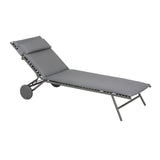 Lafuma Miami II Lit bain de soleil matelassé BeComfort Silver