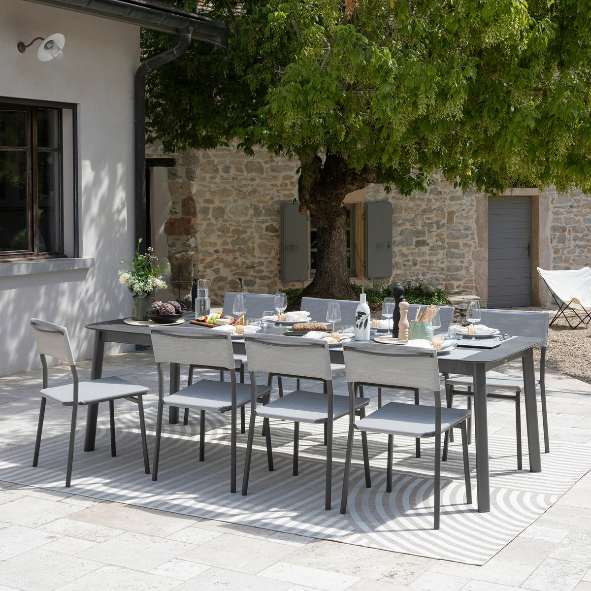 Lafuma Oron Chaise repas Batyline Duo ambiance