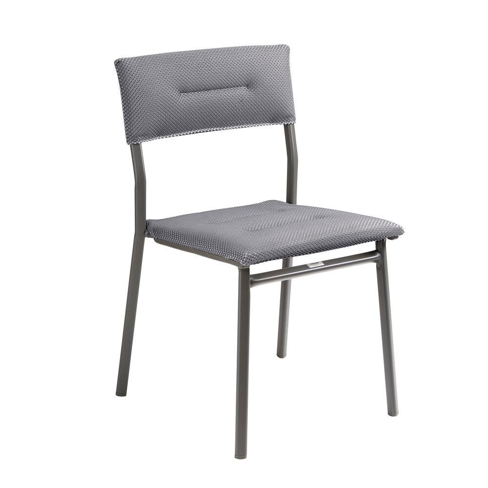 Lafuma Oron Chaise repas matelassée BeComfort Silver