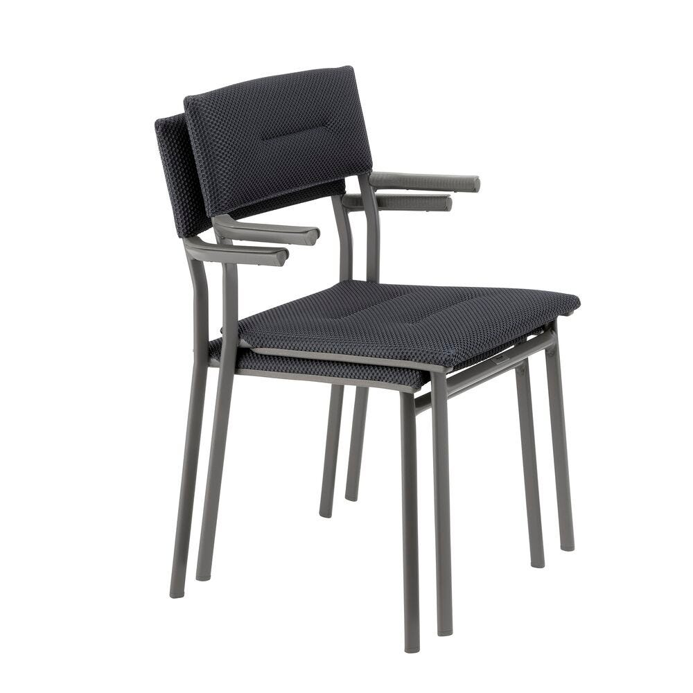 Lafuma Oron Fauteuil repas matelassé BeComfort Dark Grey