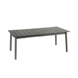 Lafuma Oron Table extensible 154-200 x 100cm 6 à 8 personnes Aluminium Titane