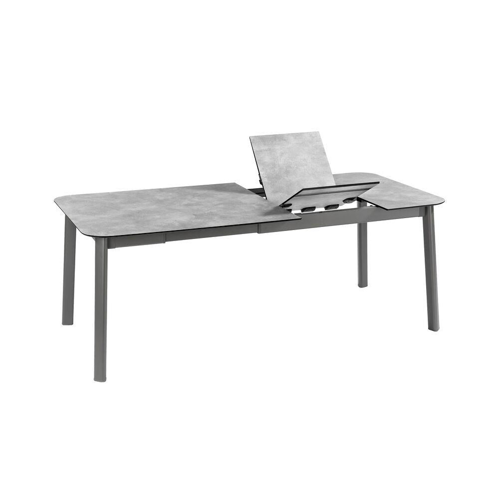 Lafuma Oron Table extensible 154-200 x 100cm 6 à 8 personnes HPL Ciment
