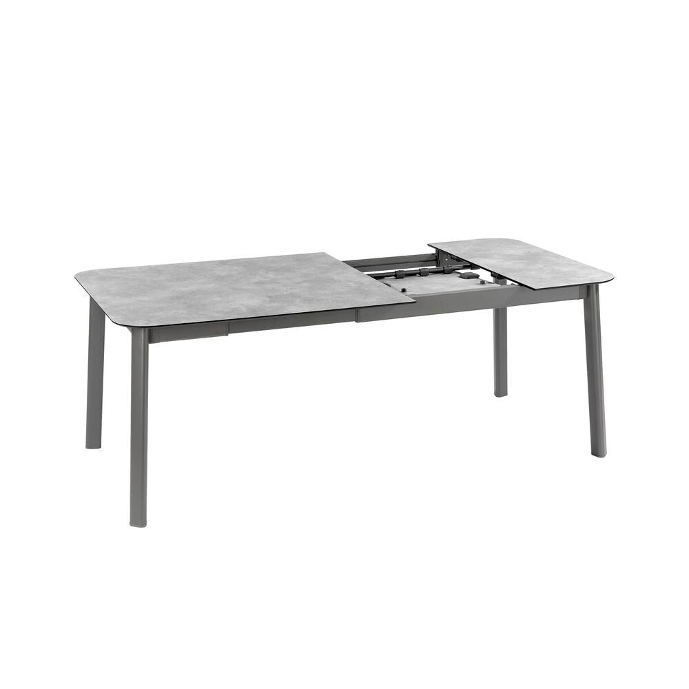 Lafuma Oron Table extensible 154-200 x 100cm 6 à 8 personnes HPL Ciment