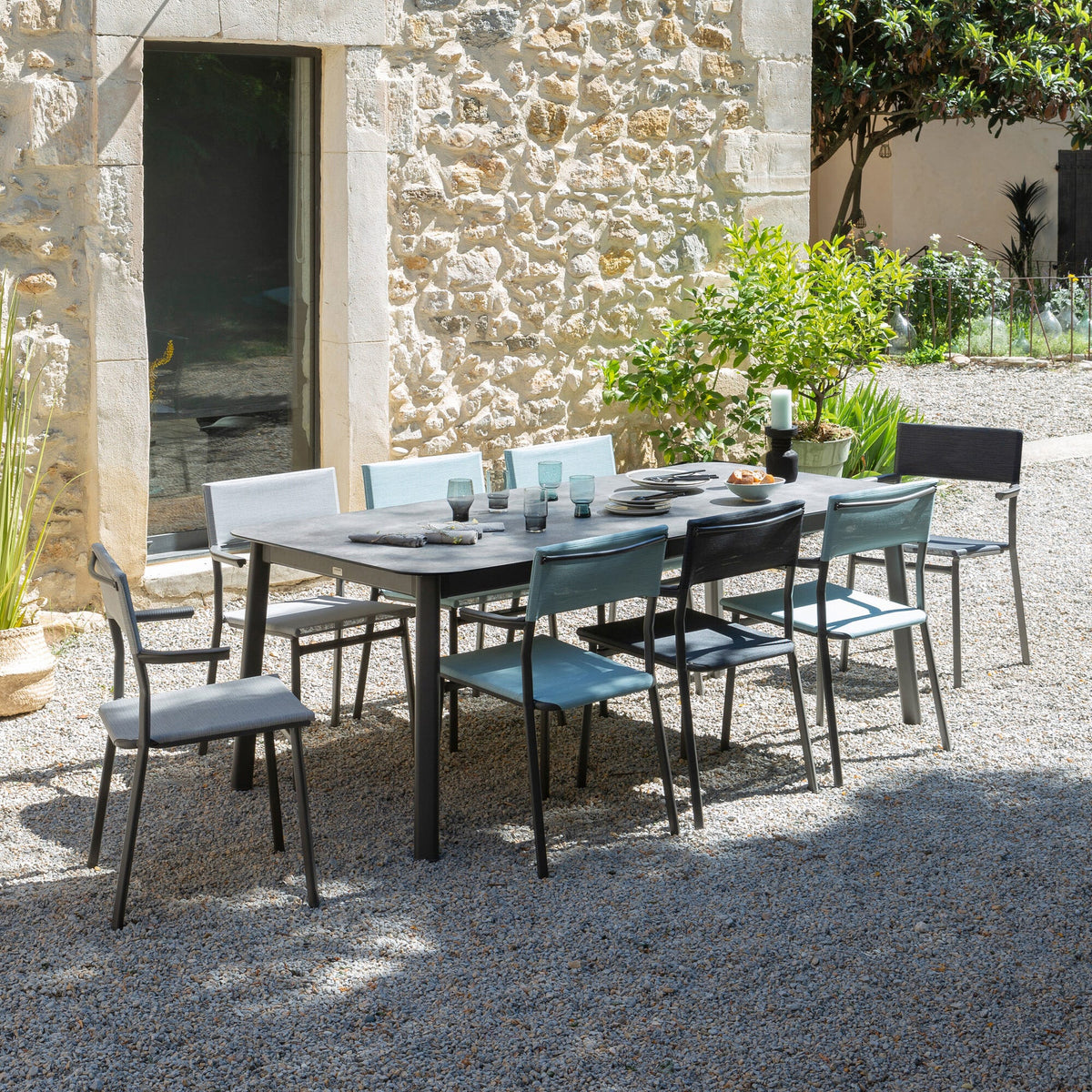 Lafuma Oron Table extensible 200-260 x 100cm 8 à 10 personnes ambiance