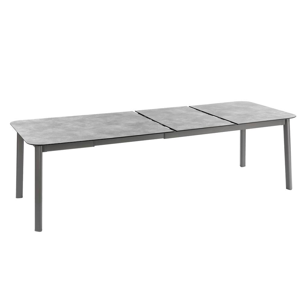 Lafuma Oron Table extensible 200-260 x 100cm 8 à 10 personnes HPL Ciment