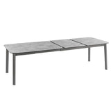 Lafuma Oron Table extensible 200-260 x 100cm 8 à 10 personnes HPL Ciment
