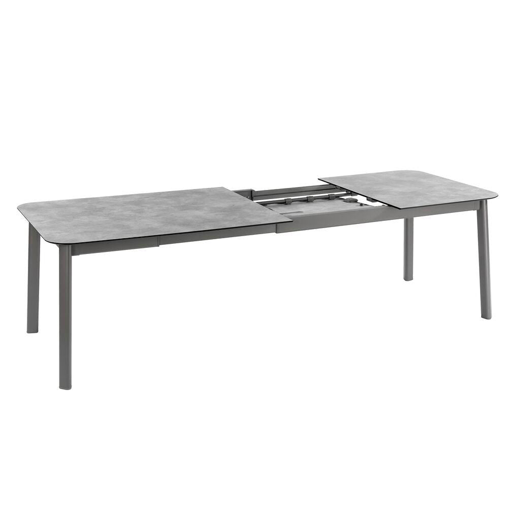 Lafuma Oron Table extensible 200-260 x 100cm 8 à 10 personnes HPL Ciment