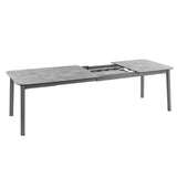 Lafuma Oron Table extensible 200-260 x 100cm 8 à 10 personnes HPL Ciment