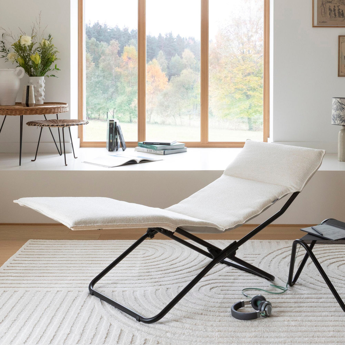 Lafuma Transalounge Chaise longue d'intérieur Zéro Gravité Niksen ambiance