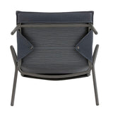 Lafuma Vence Fauteuil bas BeComfort avec coussin d'assise Dark Grey