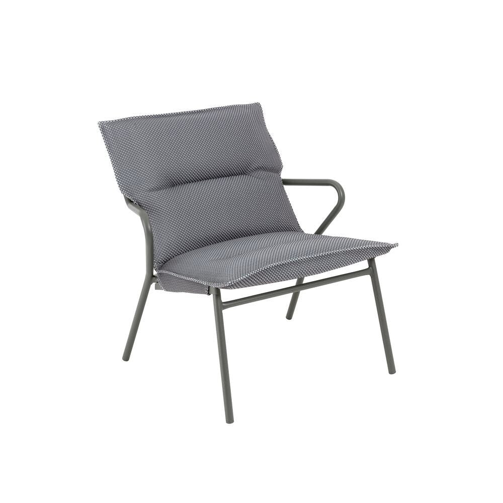Lafuma Vence Fauteuil bas BeComfort avec coussin d'assise Silver