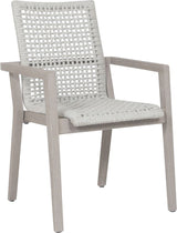 Les Jardins Copenhague Fauteuil repas tresse Corde blanc chiné 