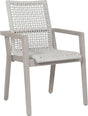 Les Jardins Copenhague Fauteuil repas tresse Corde blanc chiné 