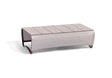 Les Jardins Jet Stream Table basse rectangulaire 120x70cm Corten / Toile Moka Chiné / Duratek lattes 