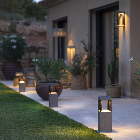 Les Jardins Teckalu Borne solaire petit modèle h:45cm 500 Lumens 