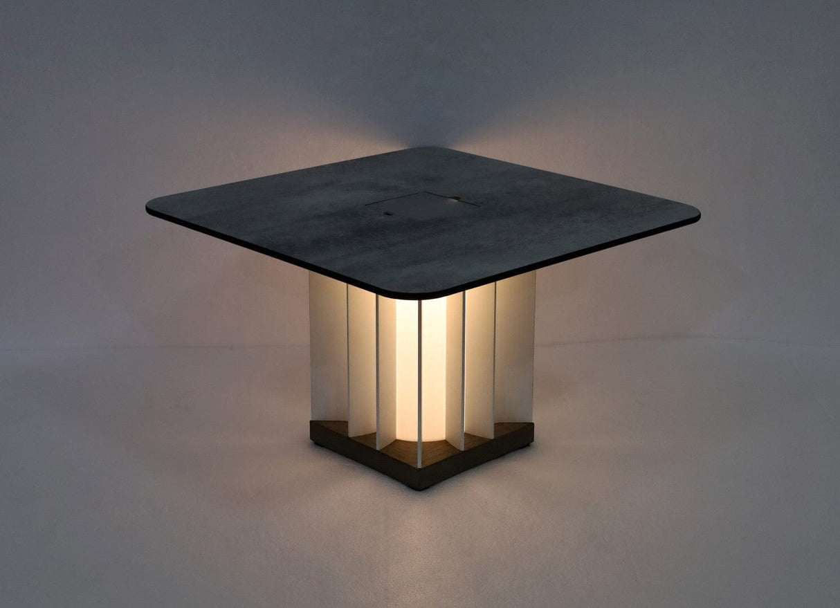 Les Jardins Teckalu Table basse 64x64cm solaire h:40cm 500 Lumens 