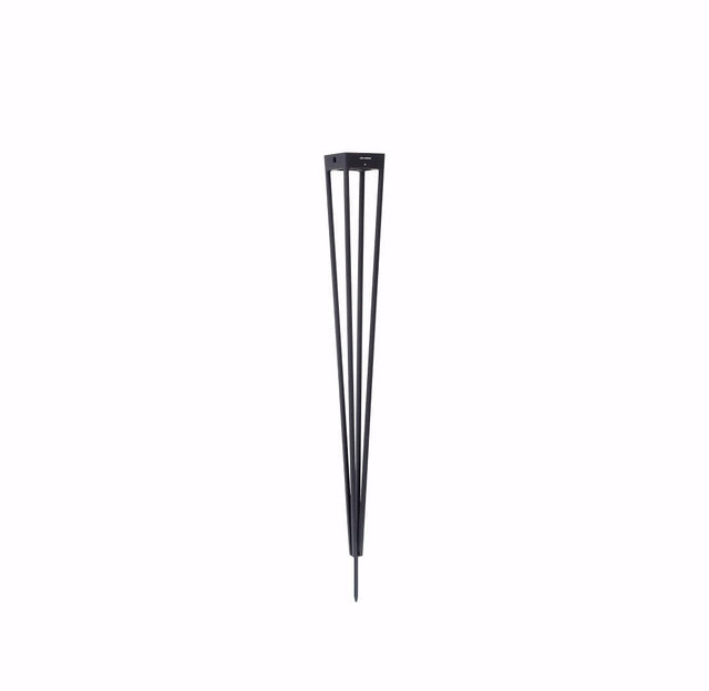 Les Jardins Tinka Torche solaire Grande avec pic intégré 500 Lumens Gris espace 