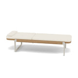 Manutti Flows Chaise longue Teak, coussins en sus 