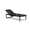 Manutti Flows Chaise longue textile, coussins non inclus Black AF07 - Teak nero (HFTS) 
