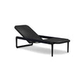 Manutti Flows Chaise longue textile, coussins non inclus Black AF07 - Teak nero (HFTS) 