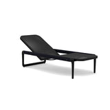 Manutti Flows Chaise longue textile, coussins non inclus Black AF07 - Teak nero (HFTS) 