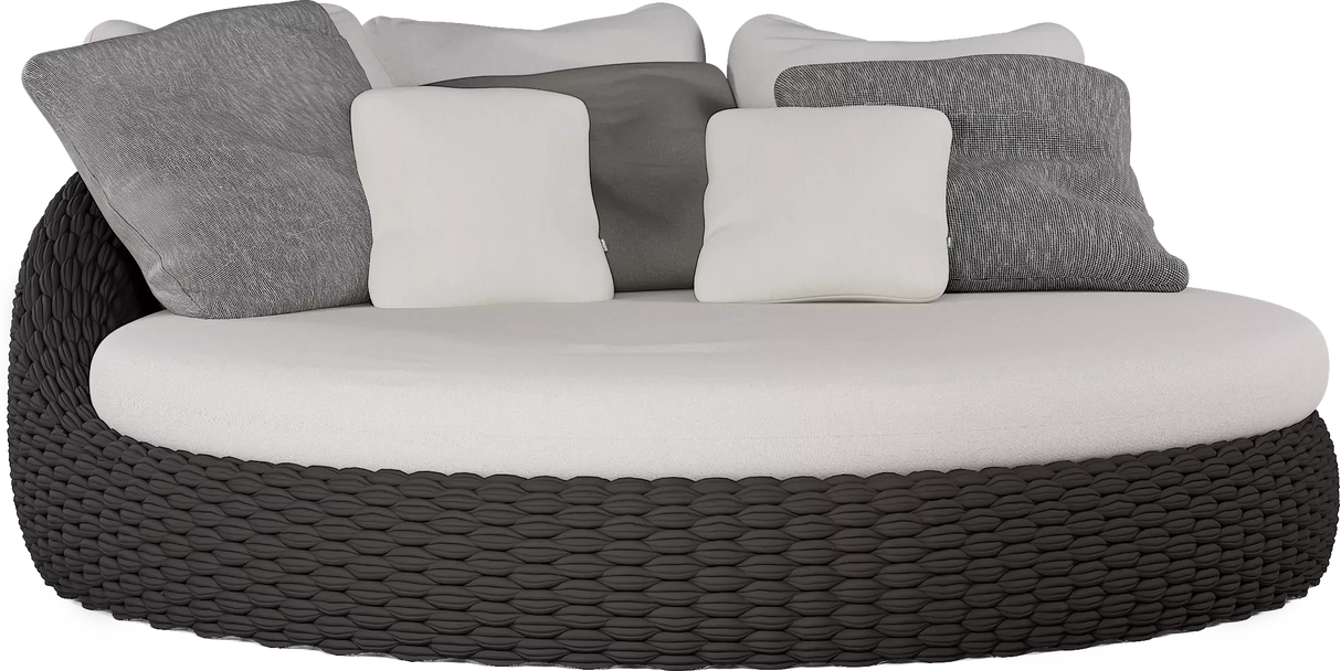 Manutti Kobo Daybed, coussins non inclus Rope Anthracite 45mm (4R03) 